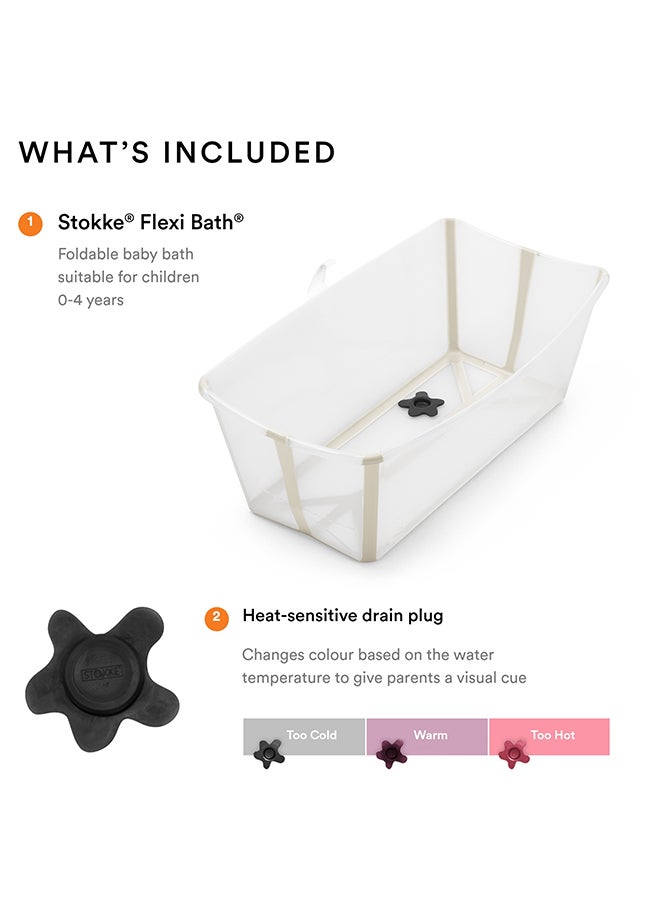 STOKKE Flexi Compact And Foldable Baby Bath Bundle With Stand In Sandy Beige  - Image 4
