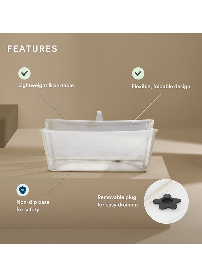 STOKKE Flexi Compact And Foldable Baby Bath Bundle With Stand In Sandy Beige  - Image 2