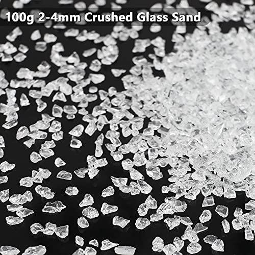 BONNY BOXX Irregular Crushed Glass Chips Sprinkles, 100g Metallic Chunky Glitter Stones for Nail Art, Resin Mold Filler, DIY Crafts, Vase Filler, Jewelry Making (Clear) - Image 4