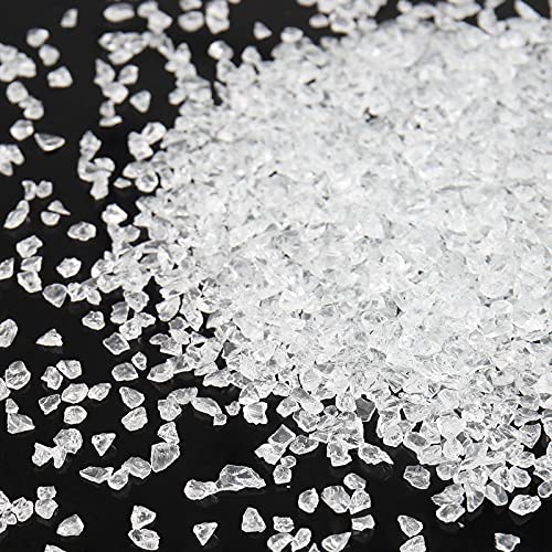 BONNY BOXX Irregular Crushed Glass Chips Sprinkles, 100g Metallic Chunky Glitter Stones for Nail Art, Resin Mold Filler, DIY Crafts, Vase Filler, Jewelry Making (Clear) - Image 1