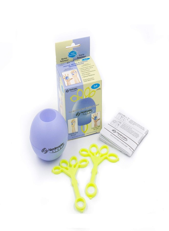 Handmaster Plus Physical Therapy Hand Exerciser - Forearm Exerciser with Stress Relief Ball - Hand Therapy Balls for Exercise, Training - Finger Exerciser & Strengthener - Soft Tension, Purple - Image 2