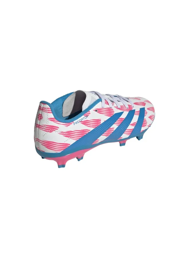 adidas حذاء كرة قدم بريداتور ليج FG J أبيض للأطفال للجنسين 10K