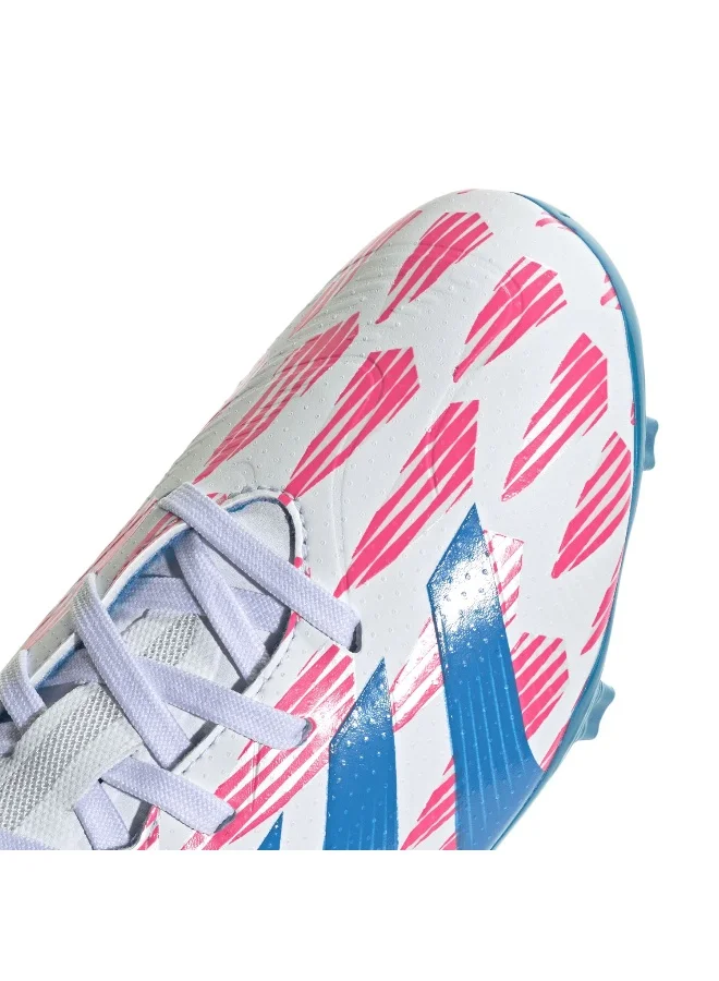 adidas حذاء كرة قدم بريداتور ليج FG J أبيض للأطفال للجنسين 10K