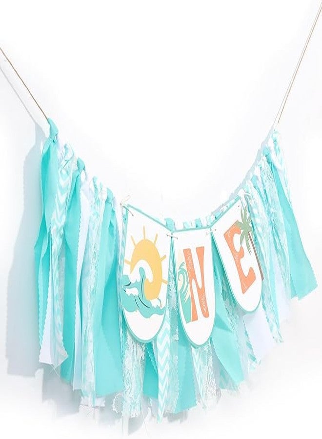 بيديد لافتة كرسي طعام للأطفال بتصميم ركوب الأمواج - زينة عيد الميلاد الأول "الحفل الكبير"، كرسي طعام للأطفال لحفل عيد الميلاد الأول على الشاطئ، لافتة أمواج، حفلة بطابع ركوب الأمواج والشاطئ - Image 5