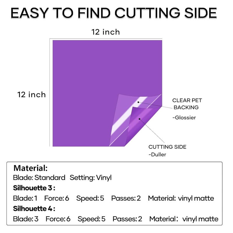 رايتشر ألواح فينيل دائمة، مقاس ١٢ بوصة × ١٢ بوصة، ٤٠ لونًا، مقاومة للماء، للاستخدام الداخلي والخارجي، مثالية لديكور المنزل، والأكواب، والسيارات، والحرف اليدوية - Image 2