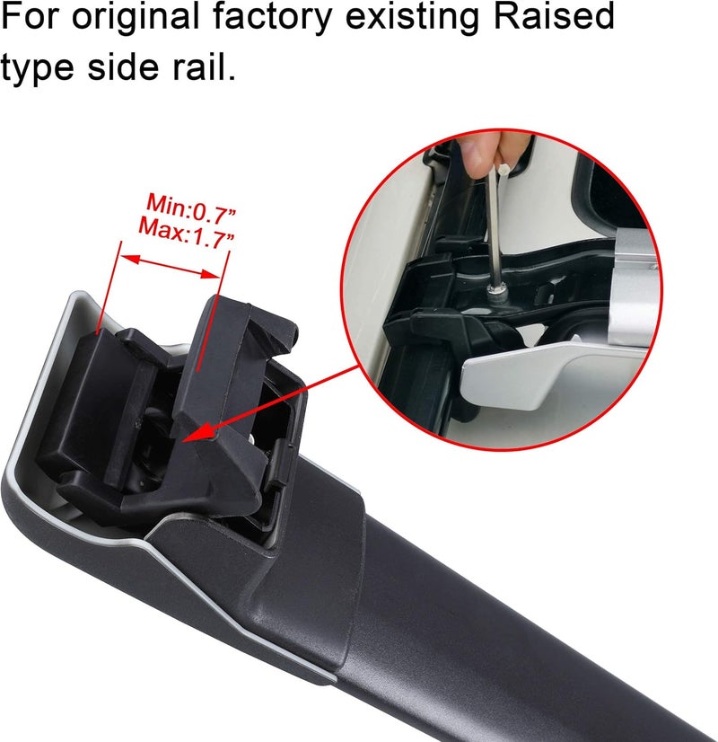 Autekcomma 260lb Loading Weight Heavy Duty Roof Rack CrossBars Replacement for 2013-2018 Toyota RAV4,Anti-Corrosion,Aluminum Black Matte with Anti-Theft Locks (ONLY FIT Original Side Rail) - Image 5