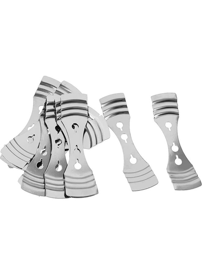 NIBEMINENT 8-Pieces Metal Candle Wick Centering Devices Silver One Size - Image 3