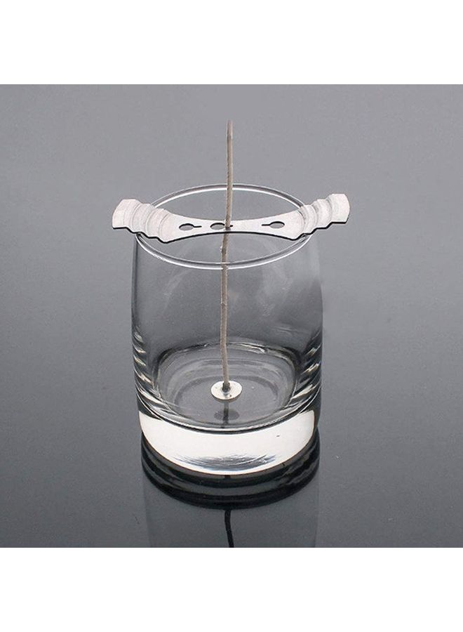 NIBEMINENT 8-Pieces Metal Candle Wick Centering Devices Silver One Size - Image 2