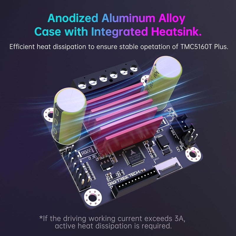 BigTreeTech TMC5160T Plus V1.0 Stepper Motor Driver 8V-60V StepStick SPI Silent High Speed Printing for Marlin/Klipper/RRF Firmware Manta M8P V2.0/V1.0, Octopus Pro Control Board (Without Case) - Image 3