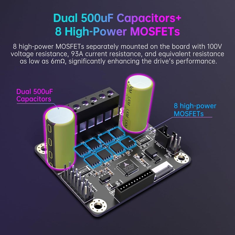 BigTreeTech TMC5160T Plus V1.0 Stepper Motor Driver 8V-60V StepStick SPI Silent High Speed Printing for Marlin/Klipper/RRF Firmware Manta M8P V2.0/V1.0, Octopus Pro Control Board (Without Case) - Image 4