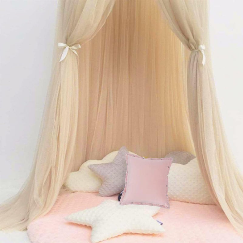 ESUPPORT Princess Bed Canopy Dome Lace Mosquito Net Play Tent Hanging Home Decoration Netting Curtains Reading Nook for Indoor Outdoor - Image 3
