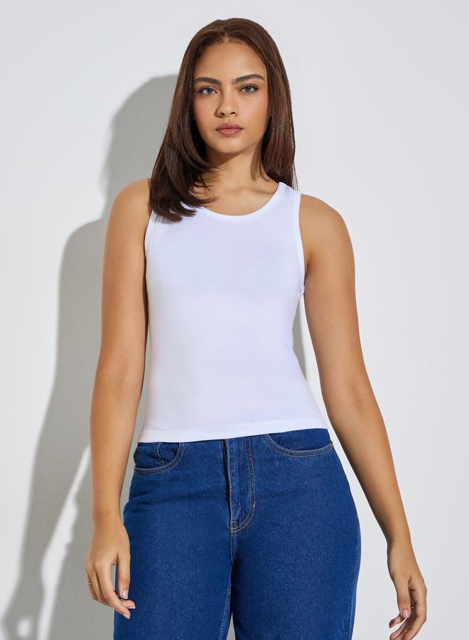 Styli Pack Of 2 - Cotton Lycra Sleeveless Tank - Image 4
