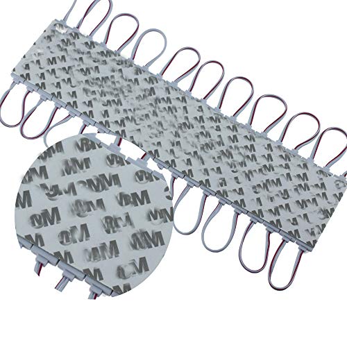 Rextin Super Bright 200pcs 3 LED Module RED 5050 SMD 66-72LM Each Module Waterproof Decorative Light for Letter Sign Advertising Signs with Tape Adhesive Backside 3 Years Warranty - Image 5