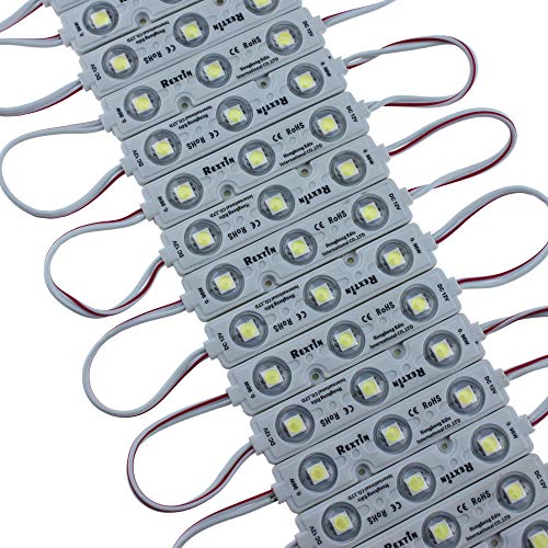 Rextin Super Bright 200pcs 3 LED Module RED 5050 SMD 66-72LM Each Module Waterproof Decorative Light for Letter Sign Advertising Signs with Tape Adhesive Backside 3 Years Warranty - Image 4