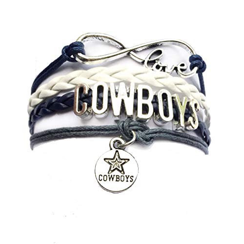DOLON Infinity Football Cowboys Bracelet Handmade Leather Braided Fans Gift - Image 1