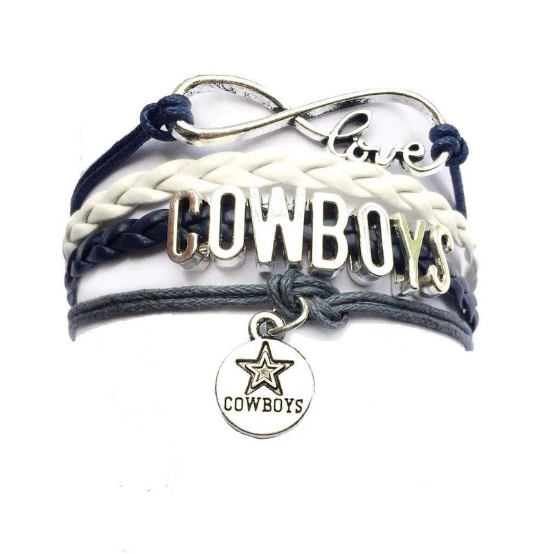 DOLON Infinity Football Cowboys Bracelet Handmade Leather Braided Fans Gift - Image 5