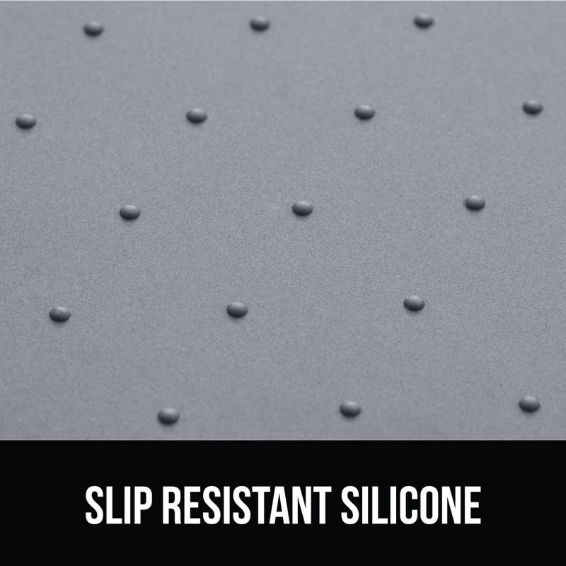 GORILLA GRIP 100% Waterproof Raised Edge BPA Free Silicone Pet Feeding Mat, Dog Cat Food Mats Contain Spills Protects Floors, Placemats for Cats and Dogs Water Bowl, Pets Accessories 18.5x11.5 Gray - Image 4