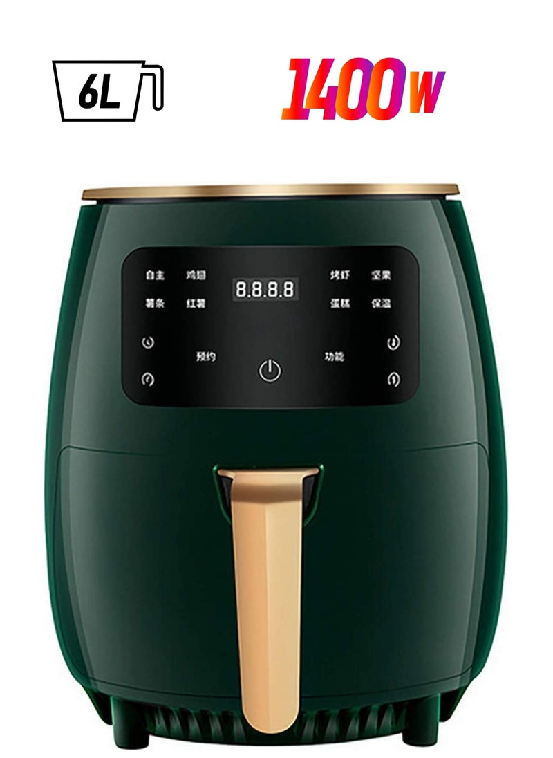 SILVER CREST Intelligent 6L Large Capacity Electric Oil Free Air Fryers French Fries Cooker Nonstick Deep Air Fryer With Timer  - Image 1