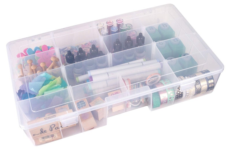 ArtBin 6980AG XL Solutions Box with Dividers, Art & Craft Organizer, [1] Plastic Storage Case, Clear - Image 5