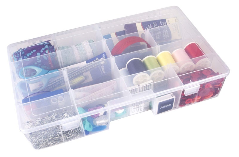 ArtBin 6980AG XL Solutions Box with Dividers, Art & Craft Organizer, [1] Plastic Storage Case, Clear - Image 2