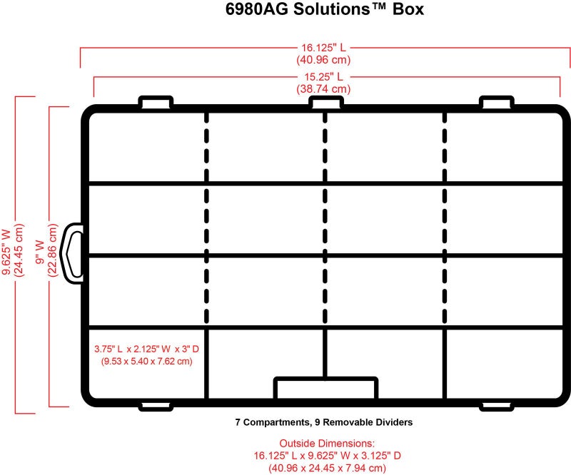 ArtBin 6980AG XL Solutions Box with Dividers, Art & Craft Organizer, [1] Plastic Storage Case, Clear - Image 3