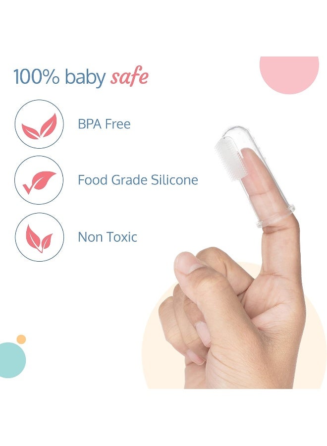 لوفلاب فرشاة أسنان لوف لاب بيبي من السيليكون مع حافظة لسهولة التنظيف والتدليك وتهدئة اللثة ونظافة الفم - Image 2
