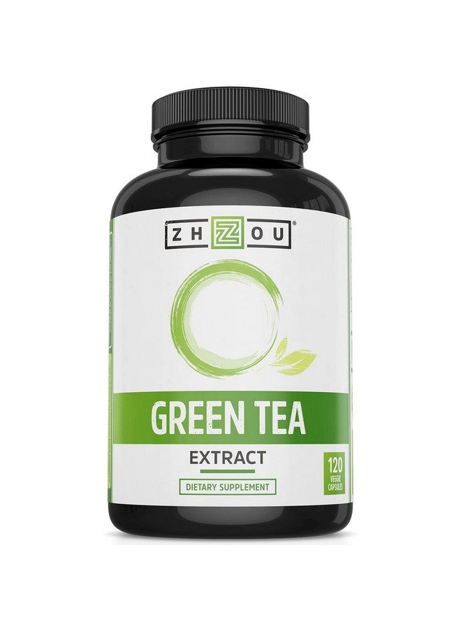Zhou Nutrition Green Tea Extract Supplement - Green Tea & ECGC for Women & Men, Clean Caffeine Energy, Antioxidant Support, 500mg Per Serving - 120 Vegan Friendly Capsules - Image 1