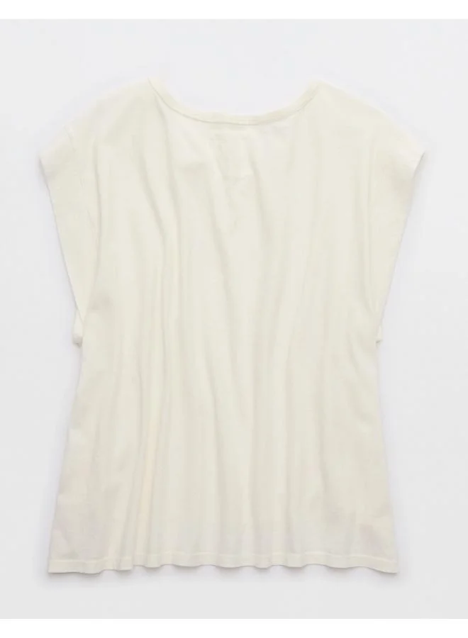 Aerie Aerie Summer Breeze Notch Neck T-Shirt