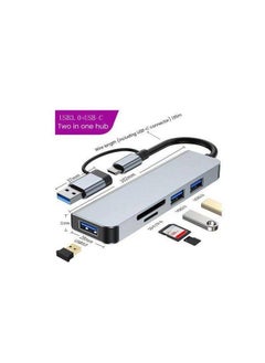 Generic 5 in 1 Hub from USB/Type-C to 1* USB 3.0 2* USB 2.0, SD Card Reader Micro SD Card Reader  - Image 2