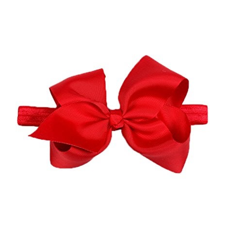 DDazzling Baby Large Hair Bow Headband Hair Accessories Photo Props (Red) - Image 5