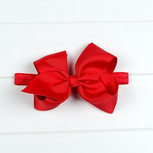 DDazzling Baby Large Hair Bow Headband Hair Accessories Photo Props (Red) - Image 3