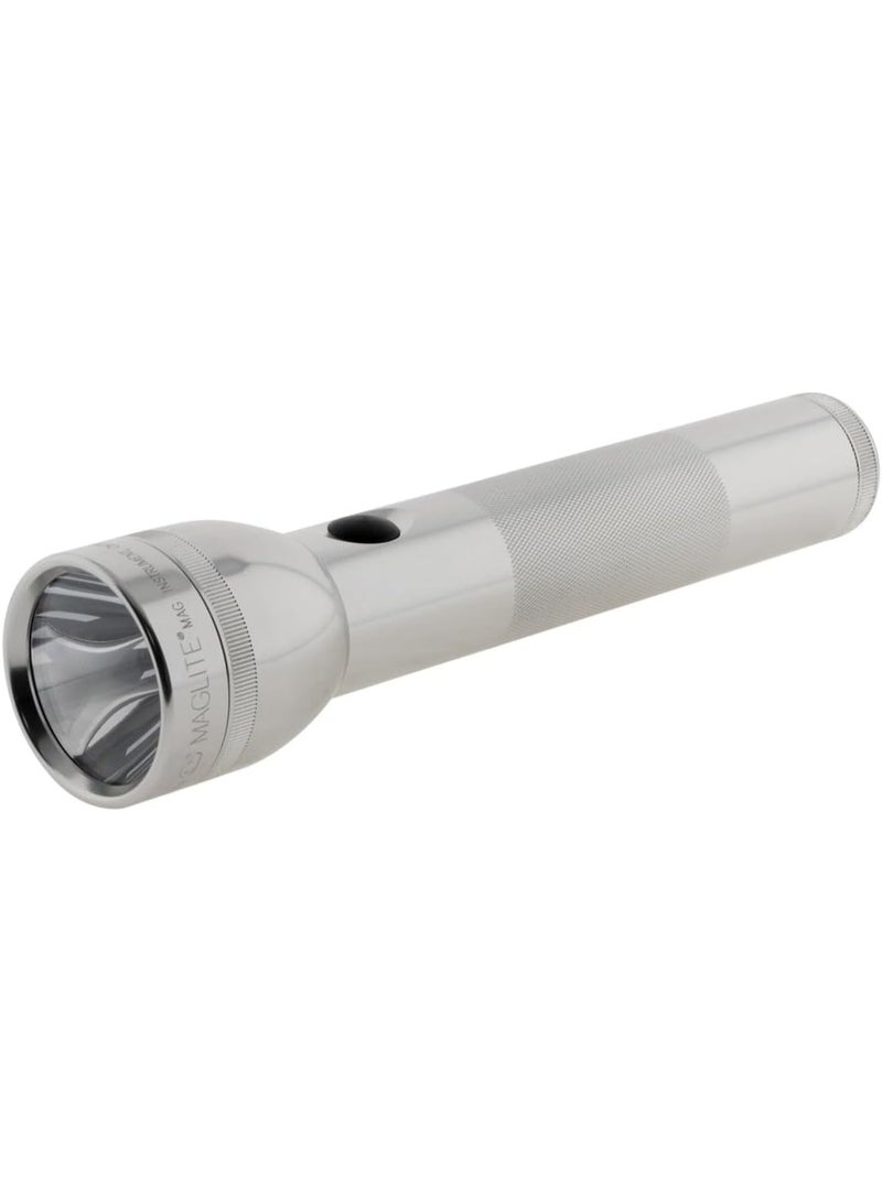 MAGLITE Maglite Heavy-Duty Incandescent 2-Cell D Flashlight, Silver  - Image 1