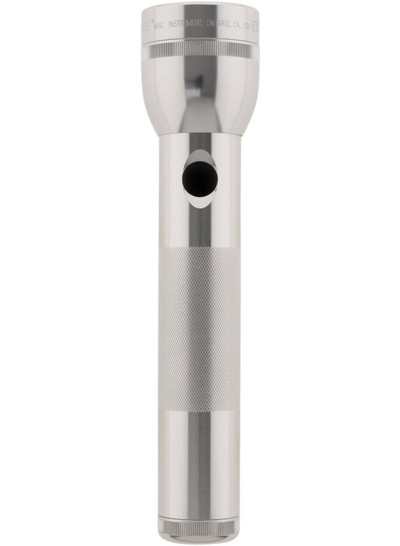 MAGLITE Maglite Heavy-Duty Incandescent 2-Cell D Flashlight, Silver  - Image 2