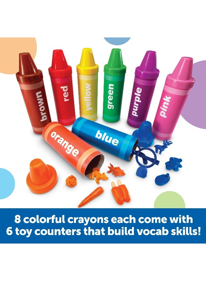 ليرننج ريسورسز موارد التعلم - أقلام تلوين قوس قزح للفرز، لعبة التعرف على الألوان والفرز، 48 قطعة، أنشطة رياضية مبكرة ممتعة للأطفال من سن 3 سنوات فما فوق - Image 2