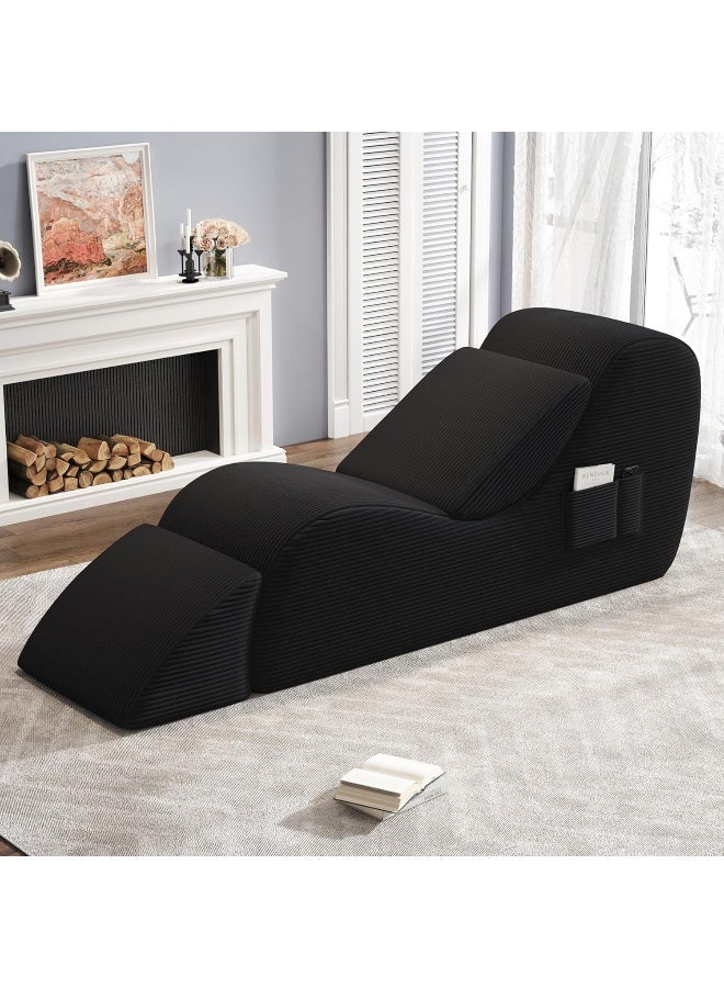 Zayn comforts Ergonomic S Shape Yoga Chaise Lounge Chair with Ottoman - Image 1