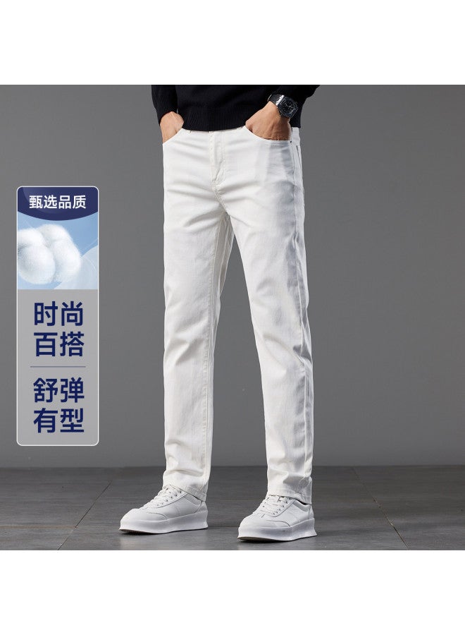 Fapai Autumn/winter Recommendation] Men's Jeans Cotton Stretch Comfortable Skin-friendly Casual Straight Leg Daily Commute Youth Trousers - Image 2