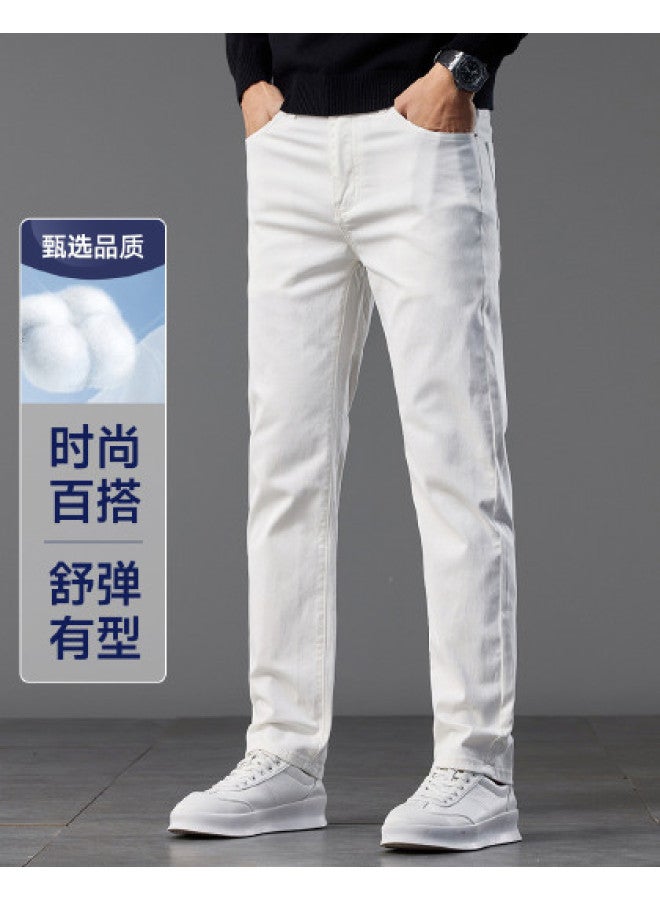 Fapai Autumn/winter Recommendation] Men's Jeans Cotton Stretch Comfortable Skin-friendly Casual Straight Leg Daily Commute Youth Trousers - Image 1