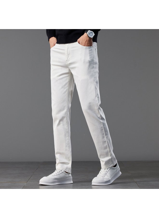 Fapai Autumn/winter Recommendation] Men's Jeans Cotton Stretch Comfortable Skin-friendly Casual Straight Leg Daily Commute Youth Trousers - Image 5