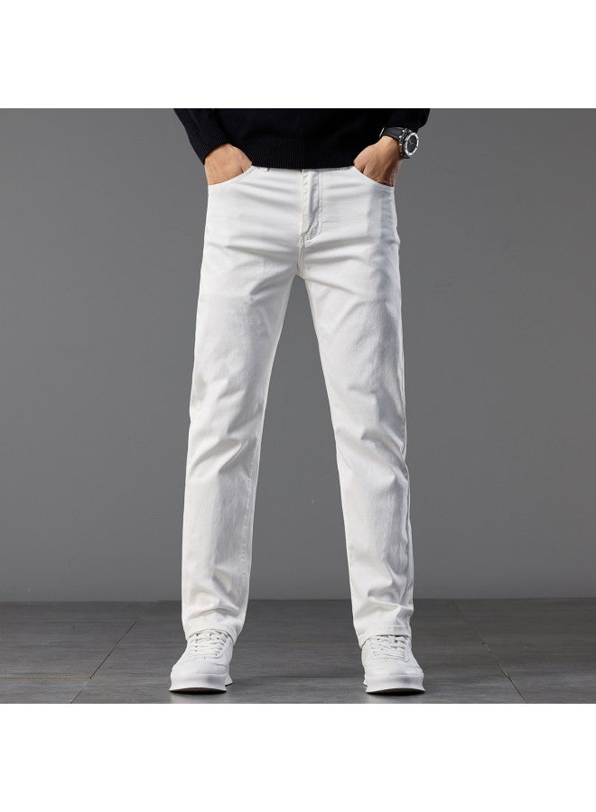 Fapai Autumn/winter Recommendation] Men's Jeans Cotton Stretch Comfortable Skin-friendly Casual Straight Leg Daily Commute Youth Trousers - Image 3