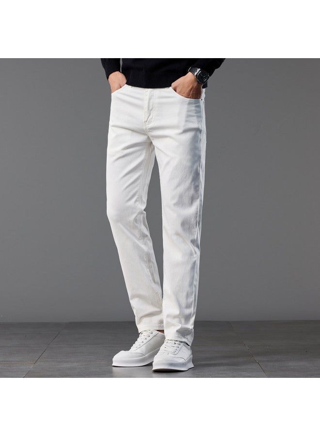 Fapai Autumn/winter Recommendation] Men's Jeans Cotton Stretch Comfortable Skin-friendly Casual Straight Leg Daily Commute Youth Trousers - Image 4