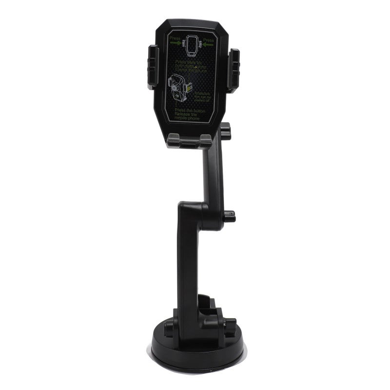 Truck Phone Holder 16.9 Inch Long Arm Strong Suction Hold - 360 Rotation Shockproof Vehicle Phone Mount for Heavy Duty Trucks SUVs Buses Windshield Dashboard Use - Image 2