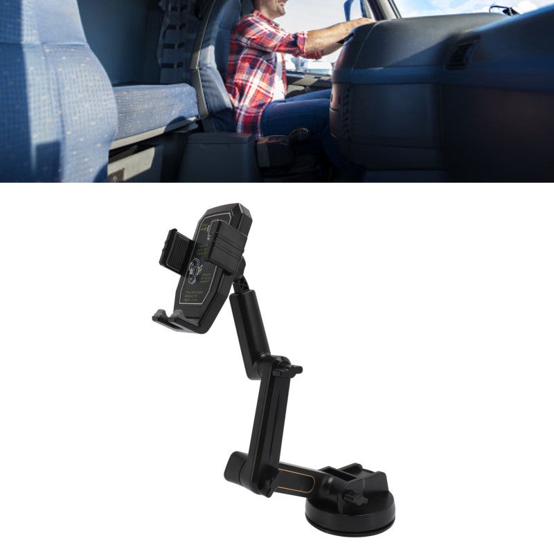 Truck Phone Holder 16.9 Inch Long Arm Strong Suction Hold - 360 Rotation Shockproof Vehicle Phone Mount for Heavy Duty Trucks SUVs Buses Windshield Dashboard Use - Image 3