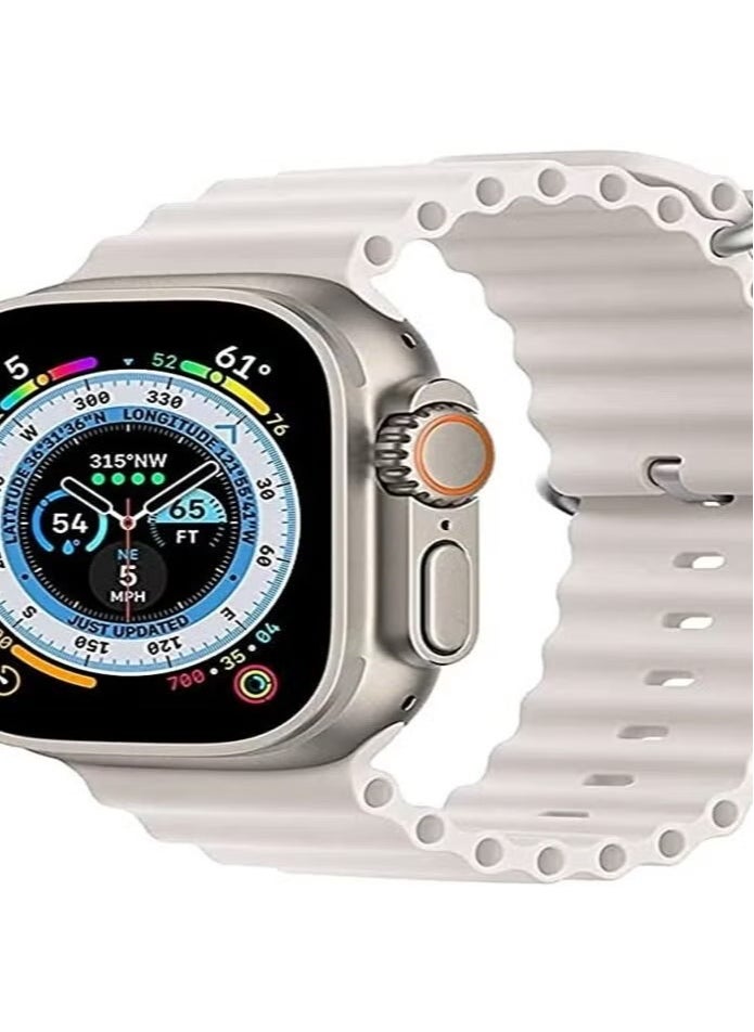 Generic - Alpine Loop for Apple Watch 49mm 45mm, Woven Loop with Metal Sport Band with iWatch Band Series Ultra 8 7 6 5 4 3 2 1 SE - off white - Image 1