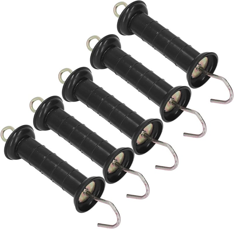 5Pcs Insulated Electric Fence Handle with Metal Hook for Farm Pasture Gate - Image 2