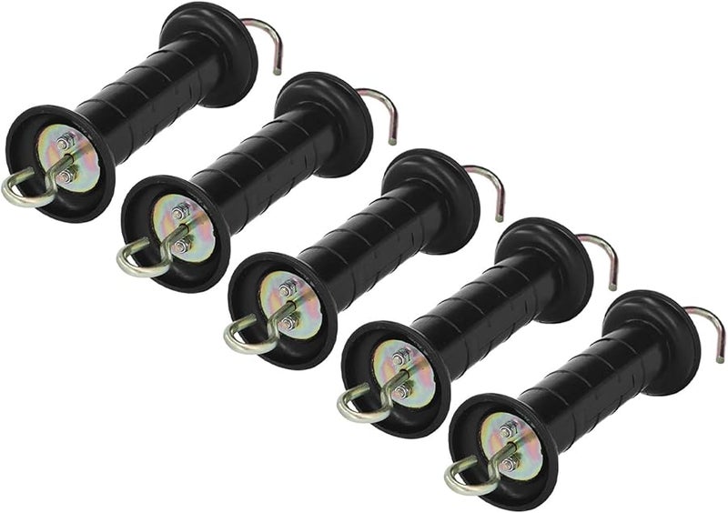 5Pcs Insulated Electric Fence Handle with Metal Hook for Farm Pasture Gate - Image 3