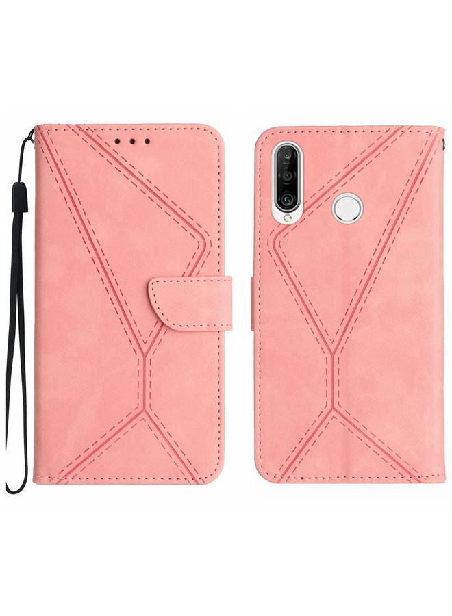 زبون جراب لهاتف Huawei P30 Lite/nova 4e مصنوع من الجلد المنقوش - Image 1