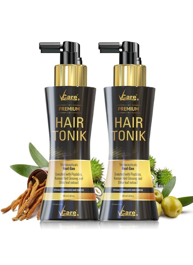 VCare Day Night Hair Tonic For Men & Women With Castor Oil And Olive Leaf Extractbest Scalp Serum For All Hair Typeprevents Hair Fall & Strengthens Hair Stimulates 200Ml(Pack Of 2)  - Image 4