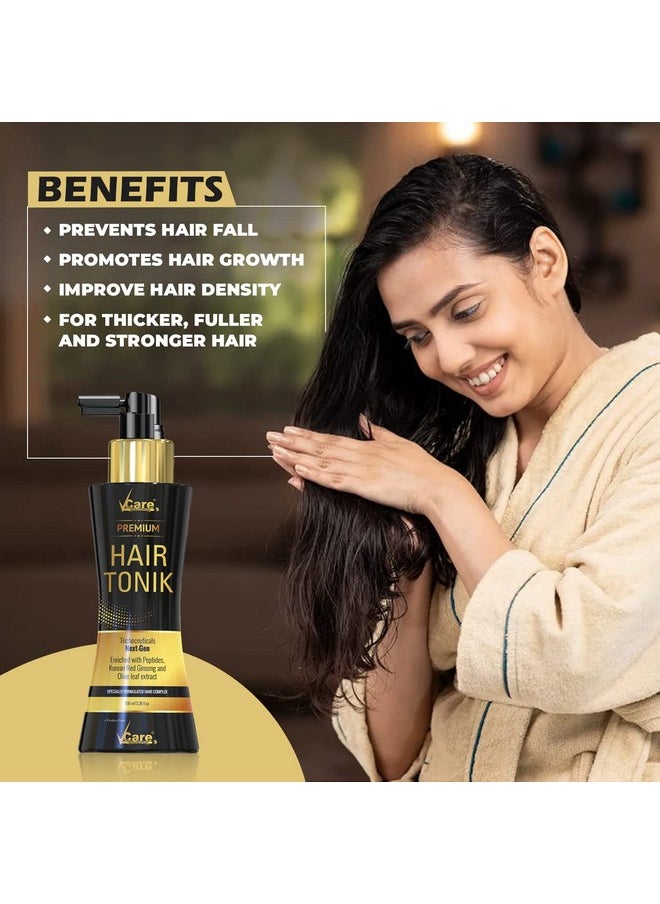 VCare Day Night Hair Tonic For Men & Women With Castor Oil And Olive Leaf Extractbest Scalp Serum For All Hair Typeprevents Hair Fall & Strengthens Hair Stimulates 200Ml(Pack Of 2)  - Image 3