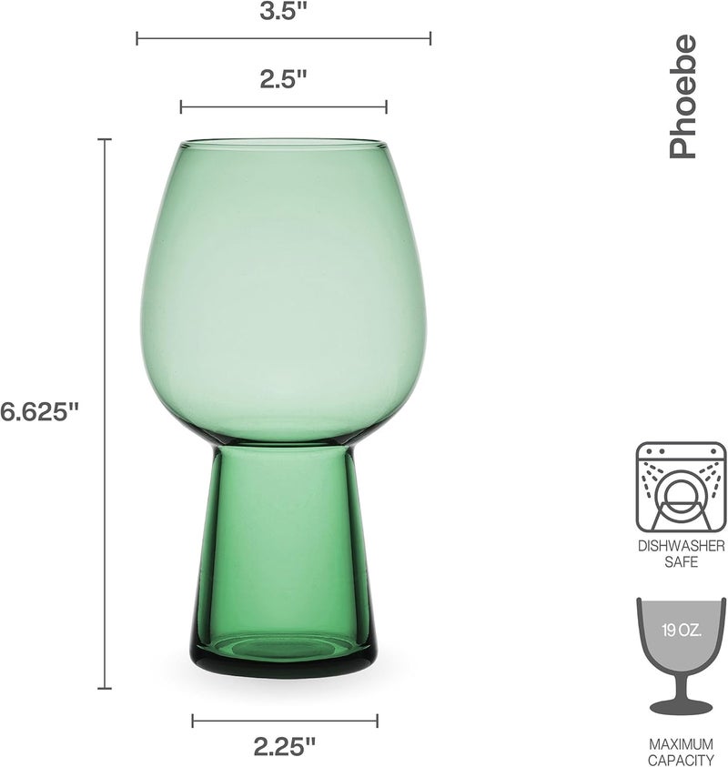 Mikasa Mikasa Phoebe Goblet Beverage Glass Set of 4 Sage  - Image 3