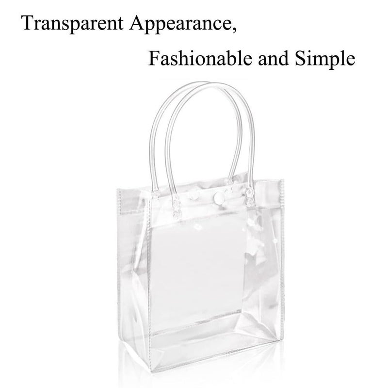Transparent PVC Gift Bags With Handles Reusable Party Favor Tote Model F - Image 5
